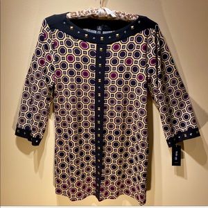 🌟HP🌟NWT Style &Co Embellished Geometric Tu…